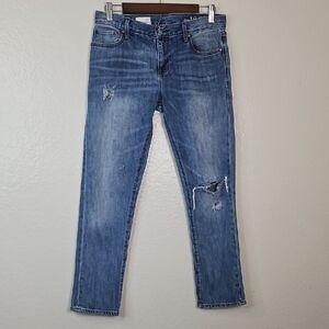 GAP 1969 Sexy Boyfriend Jeans Women’s Size 25R Distressed Blue Denim